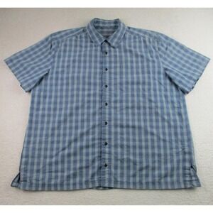 5.11 Tactical‎ Series Shirt Mens XL Blue Plaid Short Sleeve Snap Casual